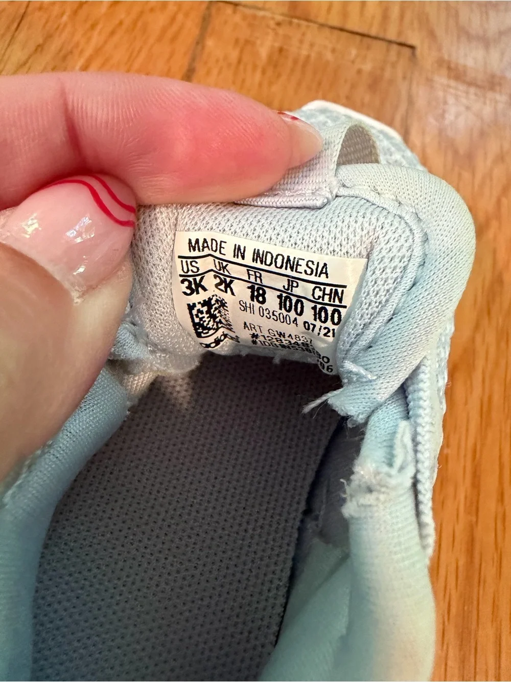 adidas Kids Light blue and Pink Mesh Sneakers